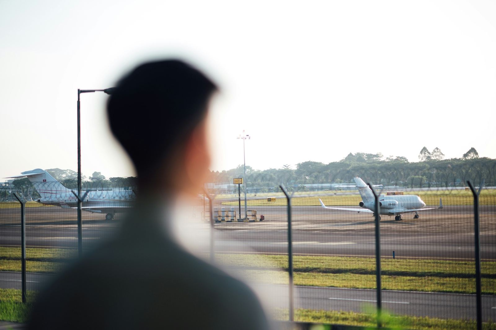 Private aircraft on the tarmac